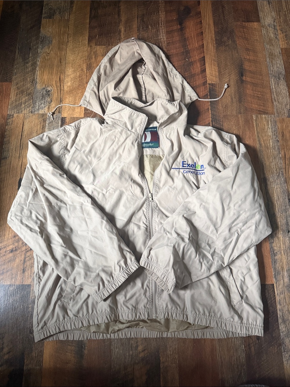 Dunbrooke Beige Hooded Windbreaker Jacket